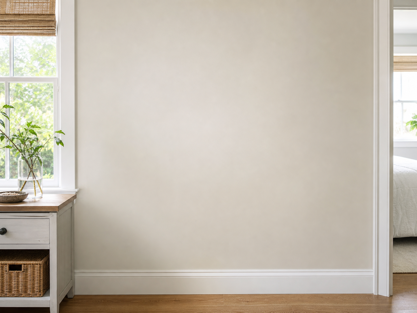 Smooth repaired wall after drywall patching and paint blending