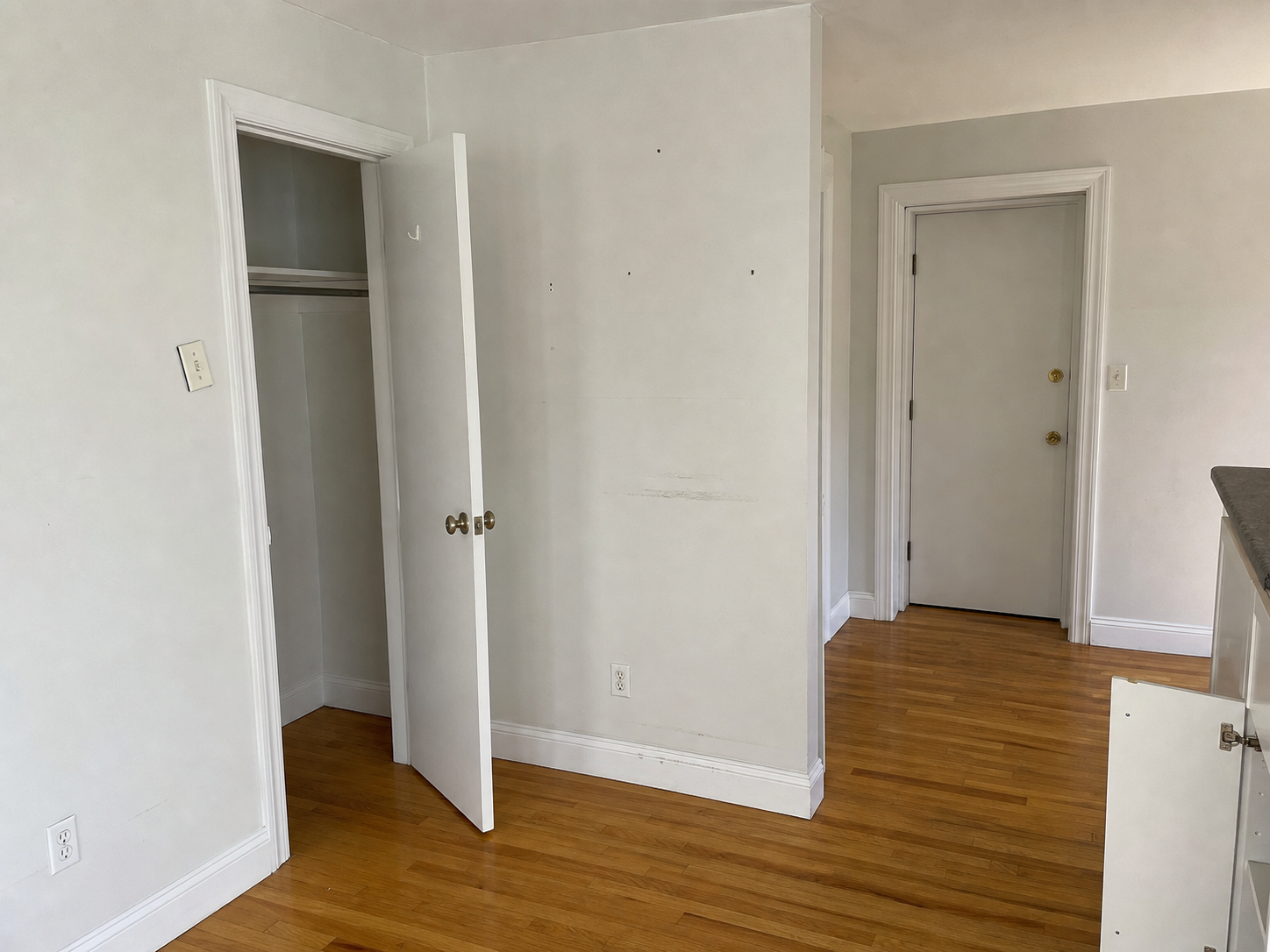 Rental turnover area with wall marks and small repair items before touch-ups